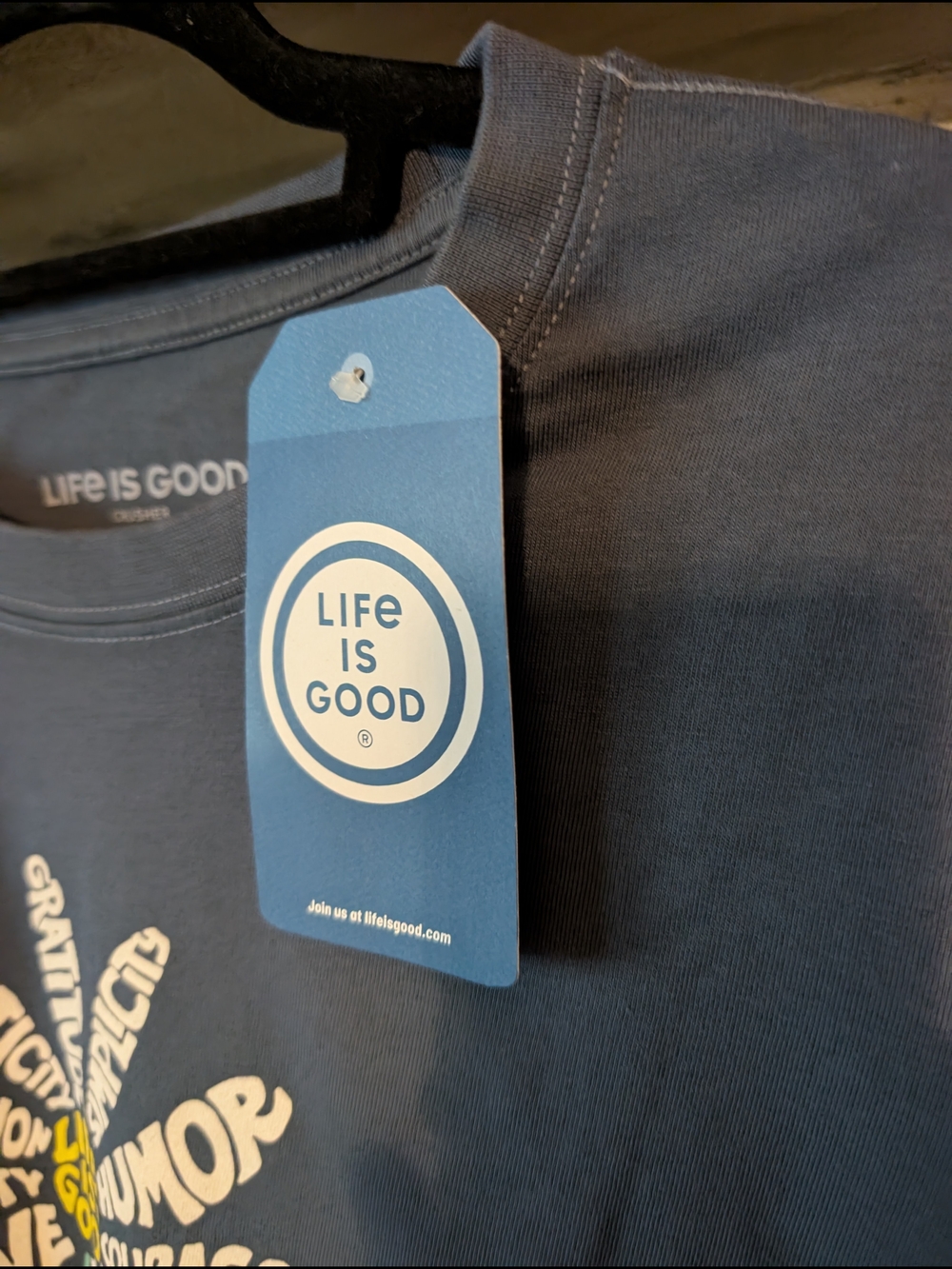 Life Is Good Slate Blue Long-Sleeve Women's XL Graphic Tee - Picture 3 of 6